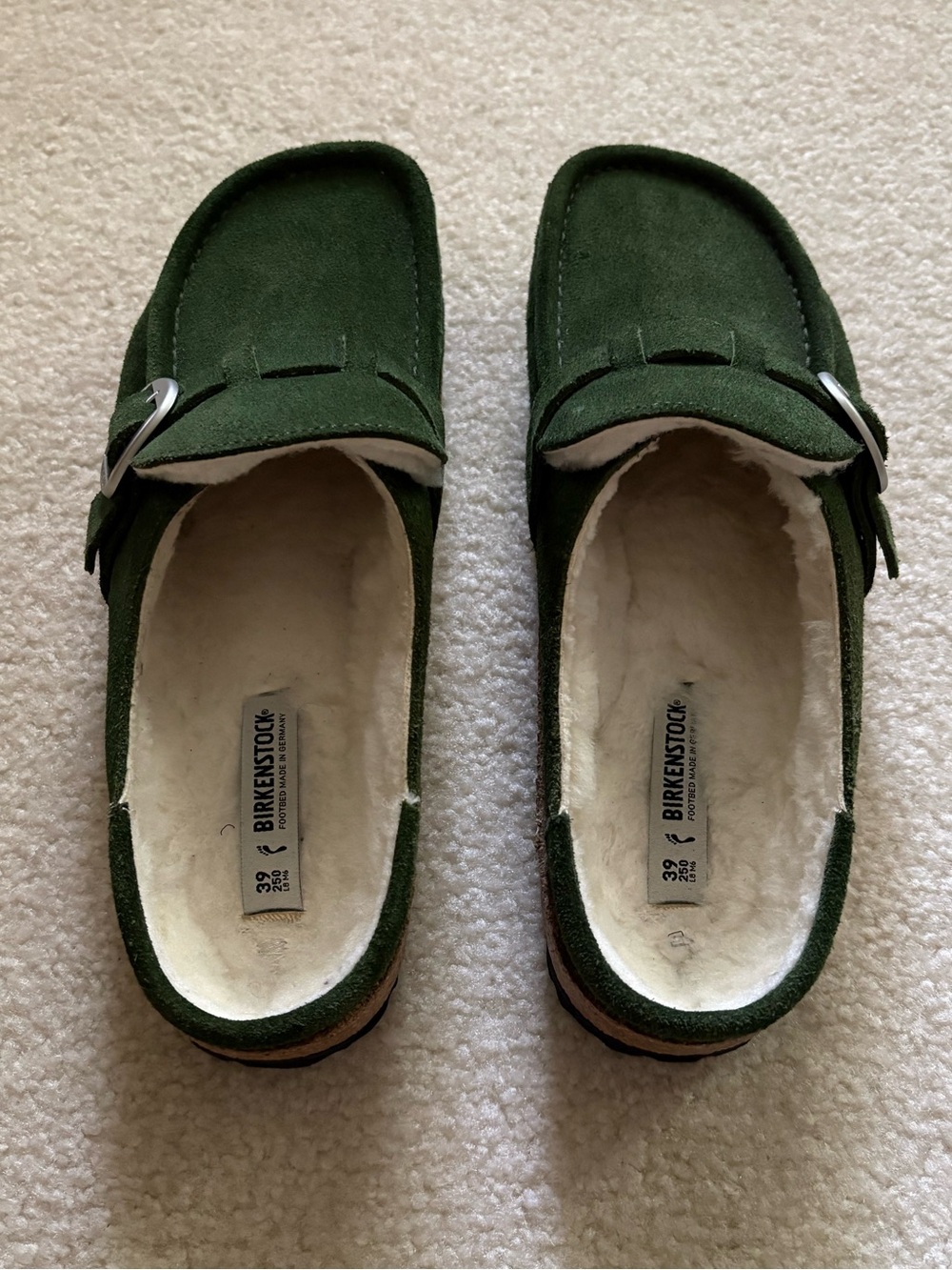 Birkenstock Women’s Sherpa Lined Suede Buckley Clog. Size 39. - Picture 7 of 13